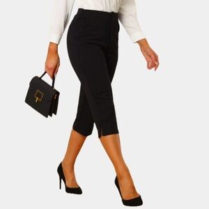 Elegant Black Women's Cropped Pants
